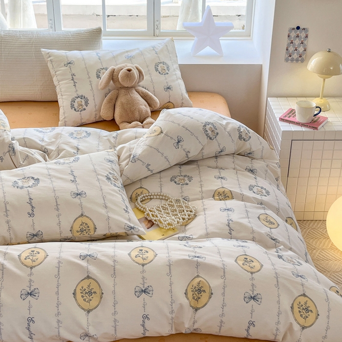 91家纺网 家纺一手货源 找家纺 怡家居 2024新品春款全棉印花四件套第一批花色-卡通类 快乐旅行