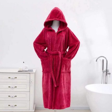 91家纺网 家纺一手货源 找家纺 （总）双梦毛巾 2024新款成人长款浴袍秋冬加厚睡袍情侣款珊瑚绒浴衣家居服跨境批发代发(两条起批）