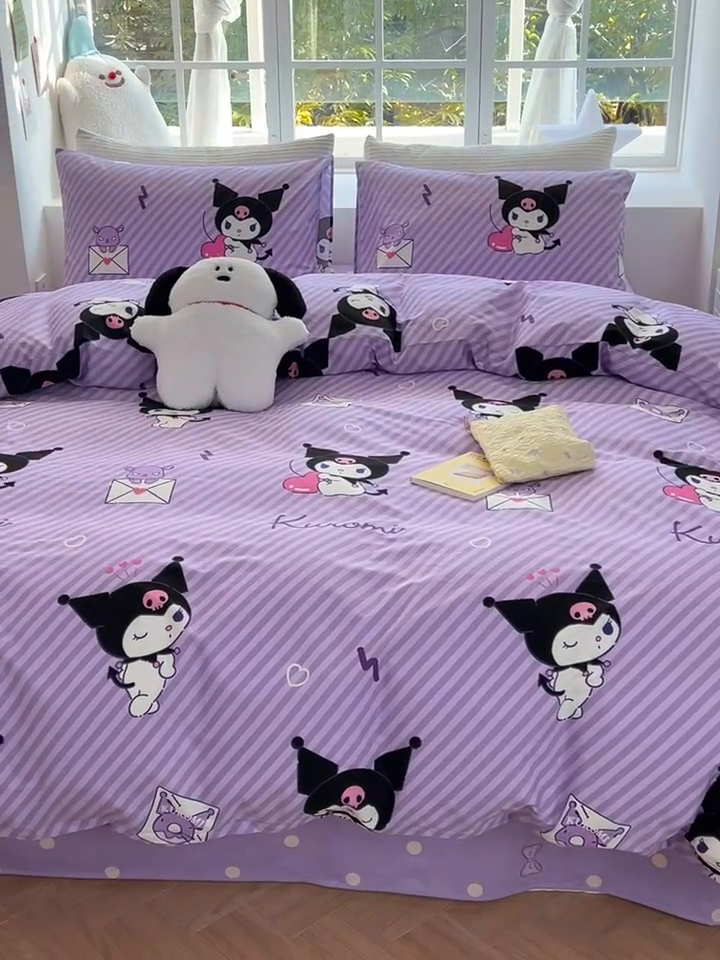 91家纺网 家纺一手货源 找家纺 怡家居 2024新品春款全棉印花四件套第一批花色-卡通类 库洛米天使