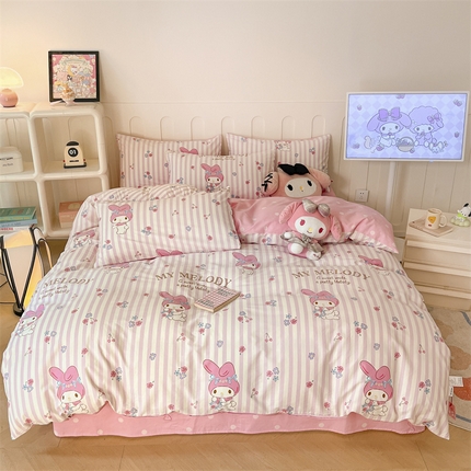 91家纺网 家纺一手货源 找家纺 （总）呗旺鹿 2024新款三丽鸥系列全棉四件套