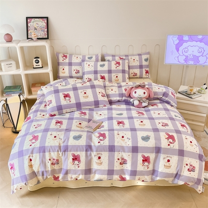 91家纺网 家纺一手货源 找家纺 （总）呗旺鹿 2024新款三丽鸥系列全棉四件套