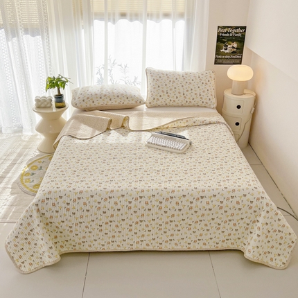 91家纺网 家纺一手货源 找家纺 （总）茉夕家纺 2024新款纯棉斜纹13372双面纯棉床盖