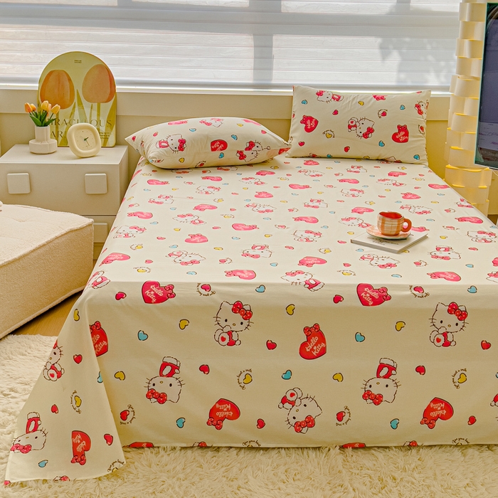 91家纺网 家纺一手货源 找家纺 （总）金丝鸟家纺 2024新款全棉三丽鸥系列床单