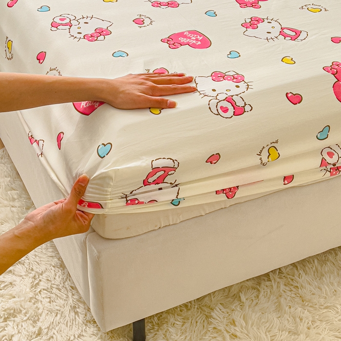 91家纺网 家纺一手货源 找家纺 （总）金丝鸟家纺 2024新款全棉三丽鸥系列床笠