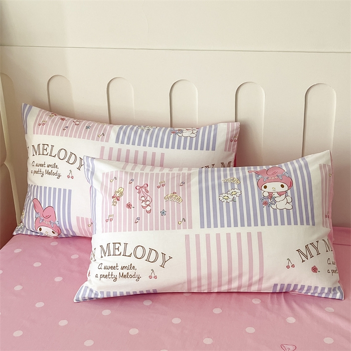 91家纺网 家纺一手货源 找家纺 呗旺鹿 2024新款三丽鸥系列全棉四件套 甜宝美乐蒂