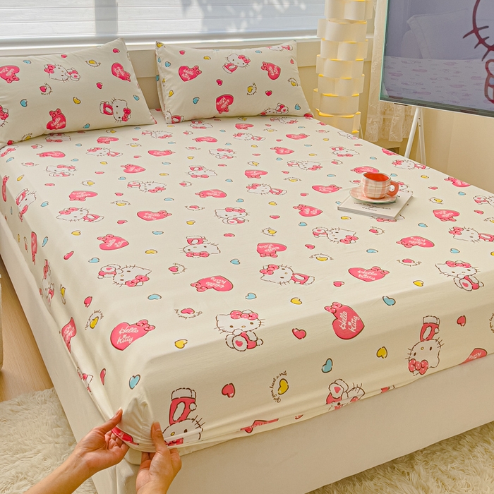 91家纺网 家纺一手货源 找家纺 （总）金丝鸟家纺 2024新款全棉三丽鸥系列床笠