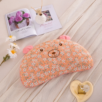 枕之坊 2025新款可爱熊荞麦枕头枕芯 橙色小熊30*55一只