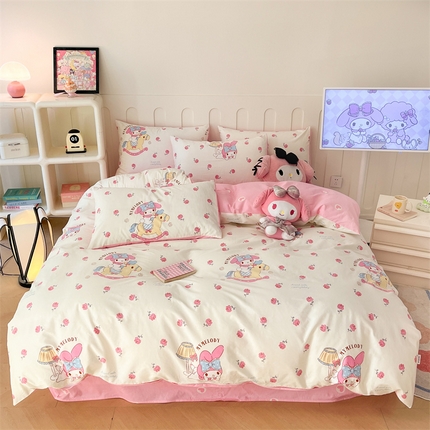 91家纺网 家纺一手货源 找家纺 （总）呗旺鹿 2024新款三丽鸥系列全棉四件套