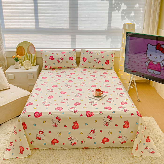 91家纺网 家纺一手货源 找家纺 （总）金丝鸟家纺 2024新款全棉三丽鸥系列床单