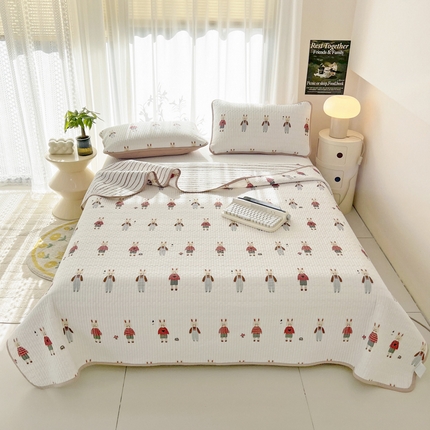 91家纺网 家纺一手货源 找家纺 （总）茉夕家纺 2024新款纯棉斜纹13372双面纯棉床盖