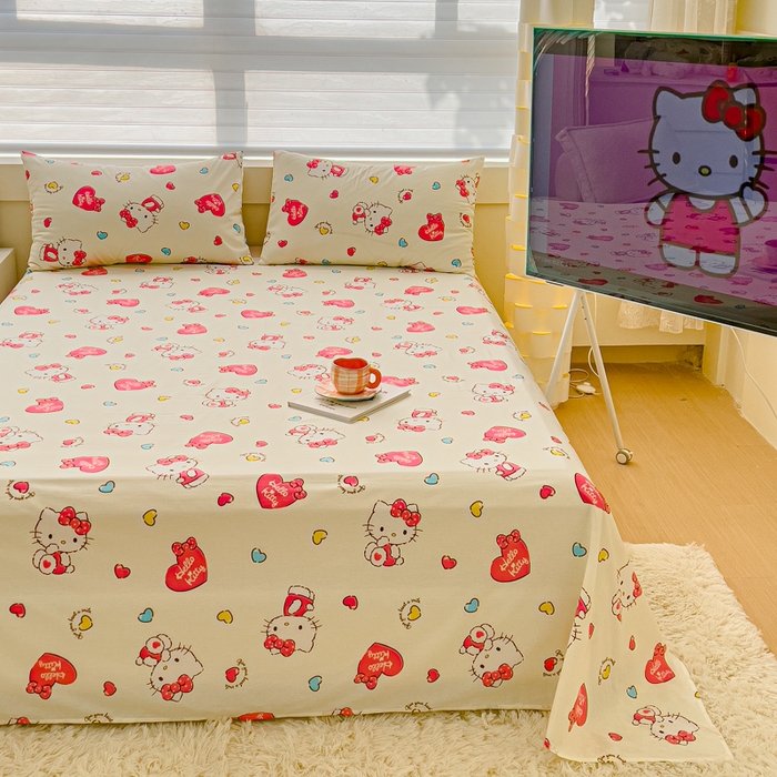 91家纺网 家纺一手货源 找家纺 （总）金丝鸟家纺 2024新款全棉三丽鸥系列床单