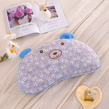 枕之坊 2025新款可爱熊荞麦枕头枕芯 蓝色小熊30*55一只