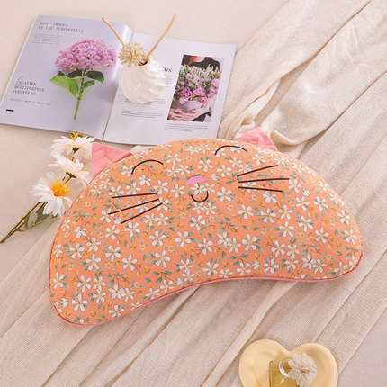 枕之坊 2025新款微笑猫咪荞麦枕头枕芯 橙色猫咪30*55一只