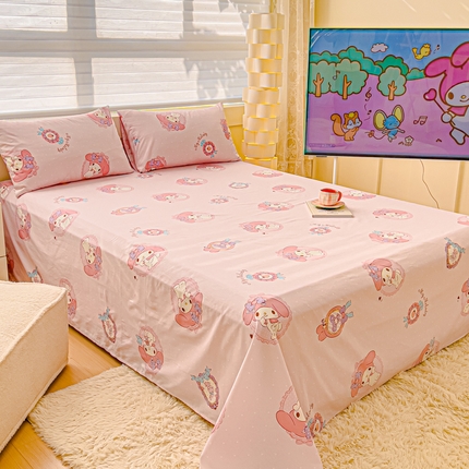 91家纺网 家纺一手货源 找家纺 （总）金丝鸟家纺 2024新款全棉三丽鸥系列床单