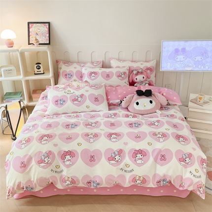 91家纺网 家纺一手货源 找家纺 （总）呗旺鹿 2024新款三丽鸥系列全棉四件套