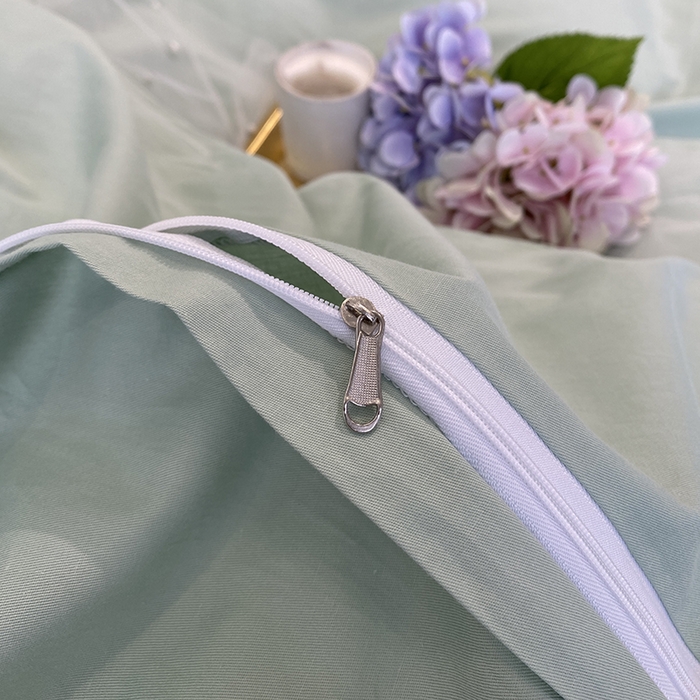 91家纺网 家纺一手货源 找家纺 欧冠家纺 2024新款全棉蕾丝珍珠网纱四件套 丽丽贝尔系列 青柠抹茶