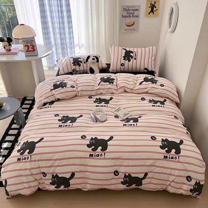 91家纺网 家纺一手货源 找家纺 （总）贝扬思家纺 2024新款水洗云朵棉萌趣卡通系列四件套