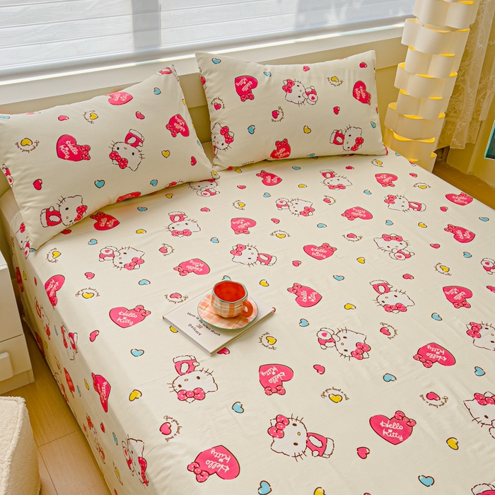 91家纺网 家纺一手货源 找家纺 （总）金丝鸟家纺 2024新款全棉三丽鸥系列床单