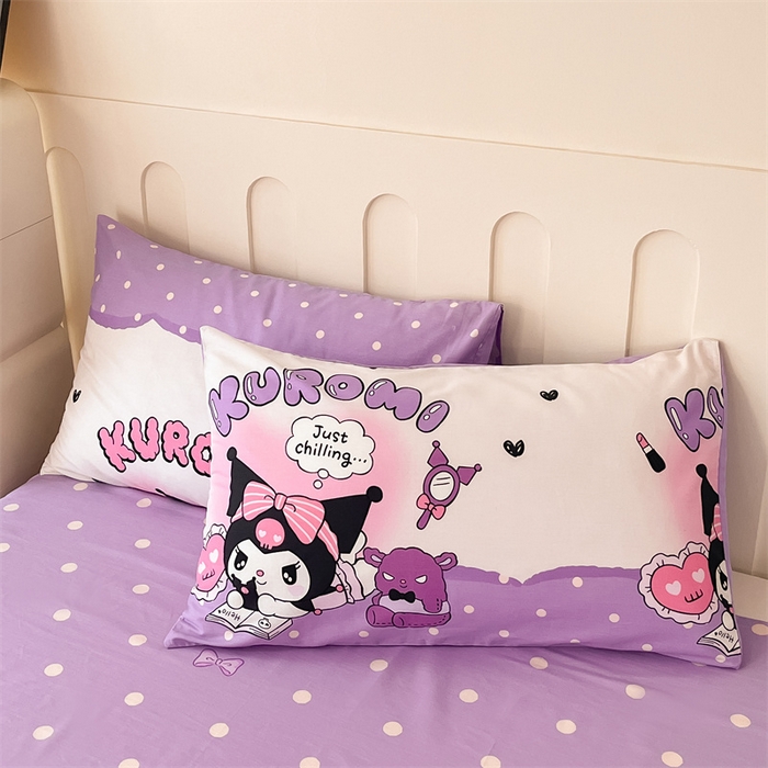 91家纺网 家纺一手货源 找家纺 呗旺鹿 2024新款三丽鸥系列全棉四件套 美美库洛米