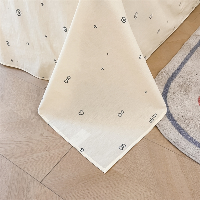 91家纺网 家纺一手货源 找家纺 呗旺鹿 2024新款三丽鸥系列全棉四件套 格子美乐蒂