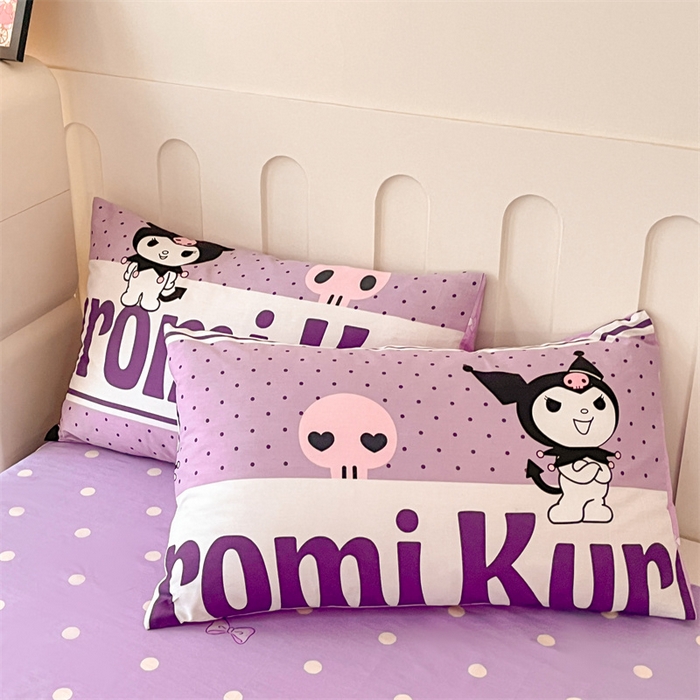 91家纺网 家纺一手货源 找家纺 呗旺鹿 2024新款三丽鸥系列全棉四件套 库洛米之星