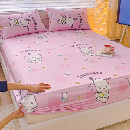 金丝鸟家纺 2024新款全棉三丽鸥系列床笠 开心帕恰狗