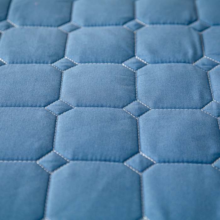 91家纺网 家纺一手货源 找家纺 宇淳国际 2024新款夹棉防水床笠 深蓝