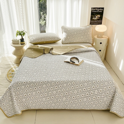 91家纺网 家纺一手货源 找家纺 （总）茉夕家纺 2024新款纯棉斜纹13372双面纯棉床盖