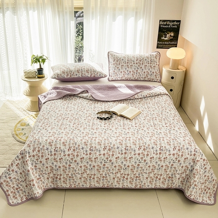 91家纺网 家纺一手货源 找家纺 （总）茉夕家纺 2024新款纯棉斜纹13372双面纯棉床盖