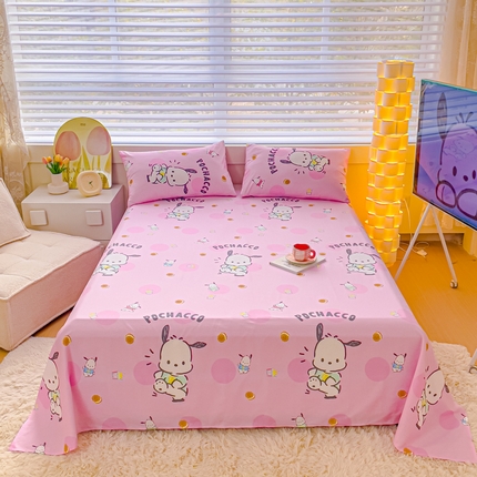 金丝鸟家纺 2024新款全棉三丽鸥系列床单 开心帕恰狗