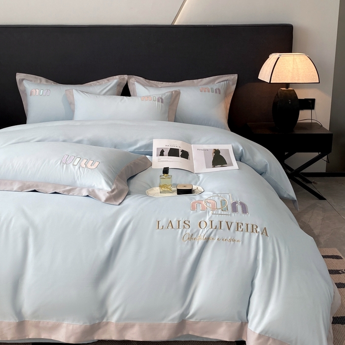 91家纺网 家纺一手货源 找家纺 遇见家居生活馆 2024新款亲肤磨毛刺绣四件套-克洛伊 克洛伊-飘蓝