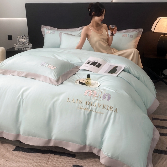 91家纺网 家纺一手货源 找家纺 遇见家居生活馆 2024新款亲肤磨毛刺绣四件套-克洛伊 克洛伊-繁星蓝