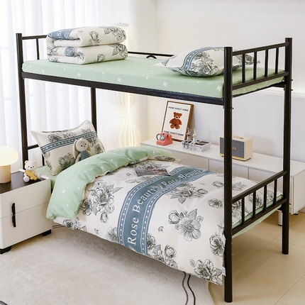 91家纺网 家纺一手货源 找家纺 佑泽 2025新款高克重植物羊绒上下铺三件套 复花语梦