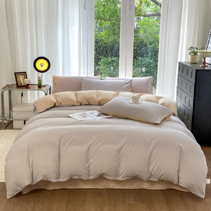 91家纺网 家纺一手货源 找家纺 （总）芷凡家纺 2024新款水洗磨毛双拼四件套