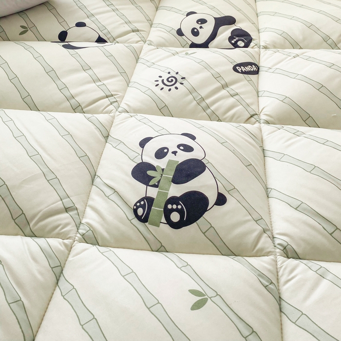 91家纺网 家纺一手货源 找家纺 缦卡琳家纺 2024新款活性生态棉大豆床垫 国宝嘟嘟