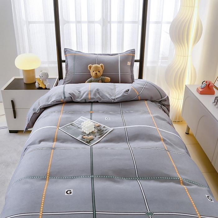 91家纺网 家纺一手货源 找家纺 佑泽 2025新款高克重植物羊绒上下铺三件套 奥利奥-灰