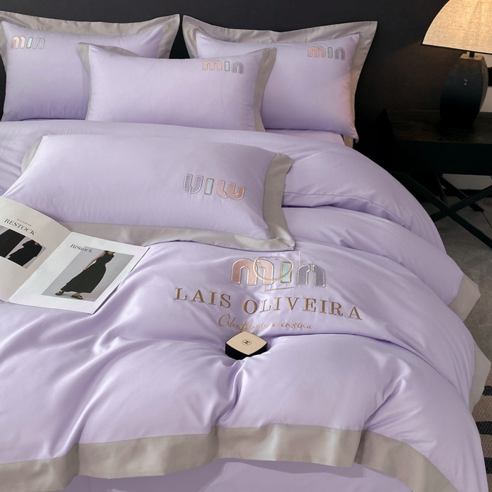 91家纺网 家纺一手货源 找家纺 遇见家居生活馆 2024新款亲肤磨毛刺绣四件套-克洛伊 克洛伊-罗兰紫