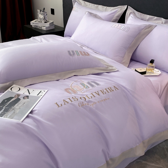91家纺网 家纺一手货源 找家纺 遇见家居生活馆 2024新款亲肤磨毛刺绣四件套-克洛伊 克洛伊-罗兰紫