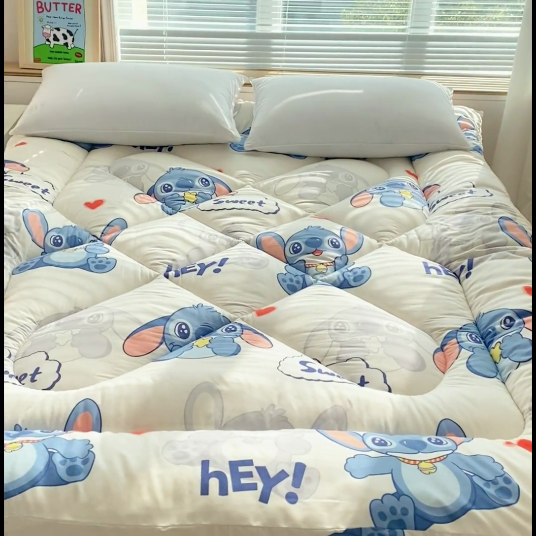 91家纺网 家纺一手货源 找家纺 缦卡琳家纺 2024新款活性生态棉大豆床垫 国际宝贝