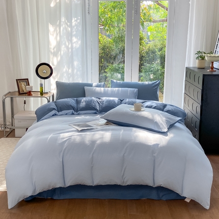 91家纺网 家纺一手货源 找家纺 （总）芷凡家纺 2024新款水洗磨毛双拼四件套