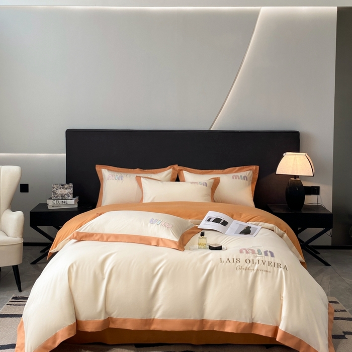 91家纺网 家纺一手货源 找家纺 遇见家居生活馆 2024新款亲肤磨毛刺绣四件套-克洛伊 克洛伊-奶昔白