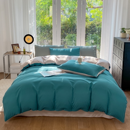 91家纺网 家纺一手货源 找家纺 （总）芷凡家纺 2024新款水洗磨毛双拼四件套