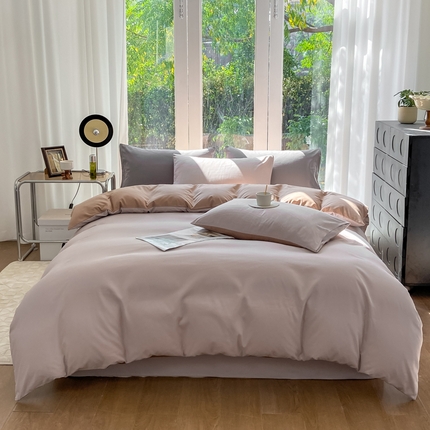 91家纺网 家纺一手货源 找家纺 （总）芷凡家纺 2024新款水洗磨毛双拼四件套