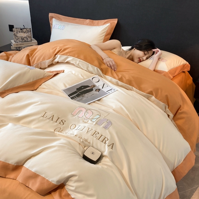 91家纺网 家纺一手货源 找家纺 遇见家居生活馆 2024新款亲肤磨毛刺绣四件套-克洛伊 克洛伊-奶昔白