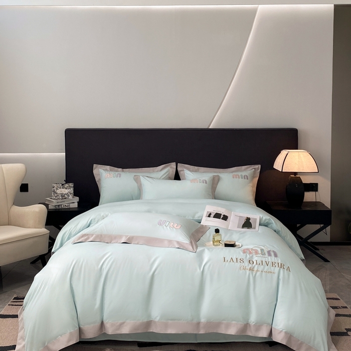 91家纺网 家纺一手货源 找家纺 遇见家居生活馆 2024新款亲肤磨毛刺绣四件套-克洛伊 克洛伊-繁星蓝