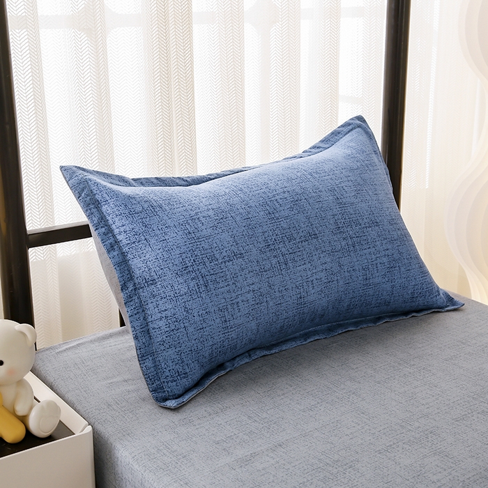 91家纺网 家纺一手货源 找家纺 佑泽 2025新款高克重植物羊绒上下铺三件套 简约-蓝