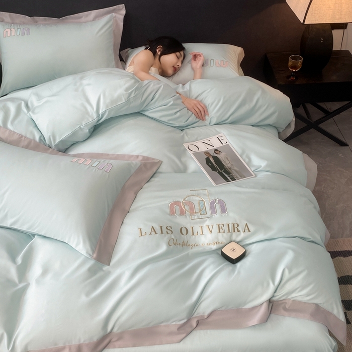 91家纺网 家纺一手货源 找家纺 遇见家居生活馆 2024新款亲肤磨毛刺绣四件套-克洛伊 克洛伊-繁星蓝