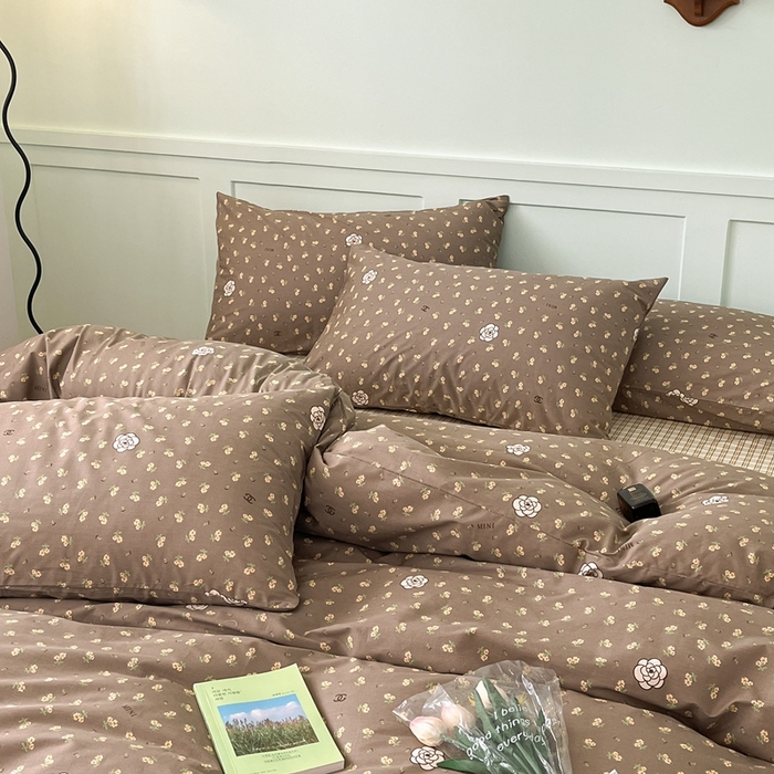 91家纺网 家纺一手货源 找家纺 （总）呗旺鹿 2024新款田园小碎花ins风小红书全棉印花小清新四件套