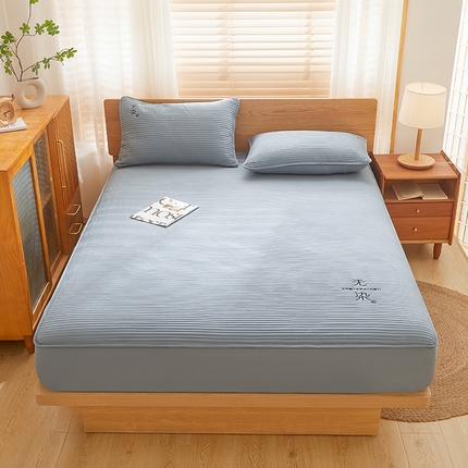 91家纺网 家纺一手货源 找家纺 （总）居眠 2024新款无染原棉大豆夹棉床笠