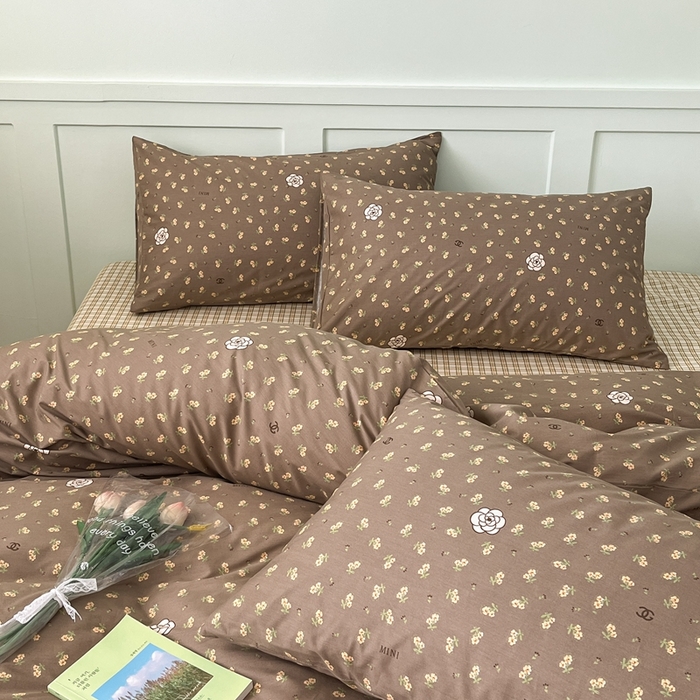 91家纺网 家纺一手货源 找家纺 呗旺鹿 2024田园小碎花ins风小红书全棉印花小清新四件套 洛可可